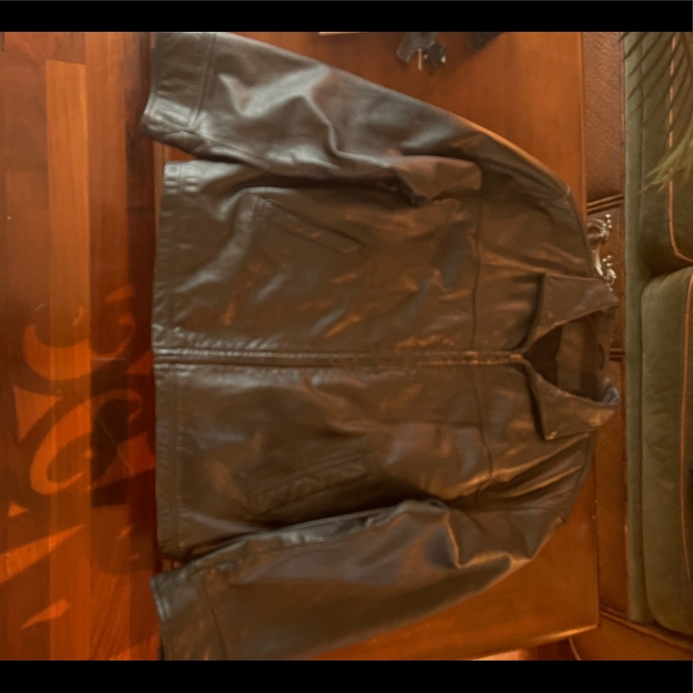 Genuine Black Leather Timberland Jacket XXL